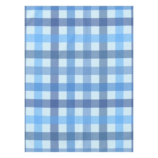 Blue Five-Colour Gingham Pattern Tablecloth  (Front)
