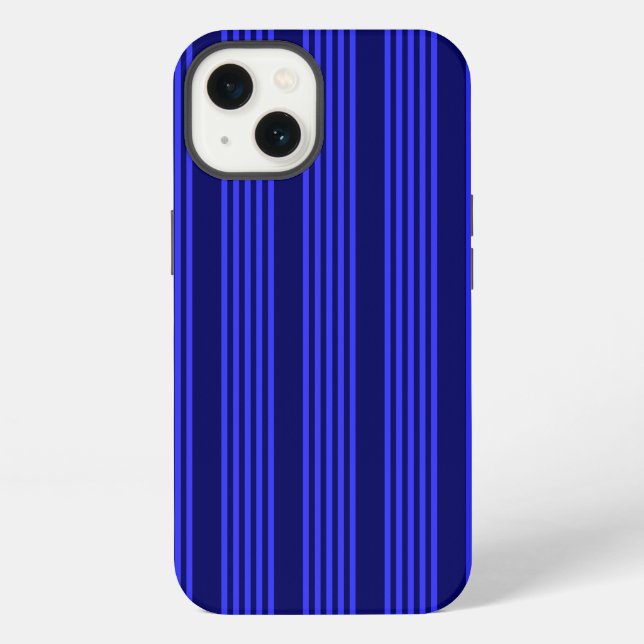 Blue five stripes pattern iPhone case (Back)