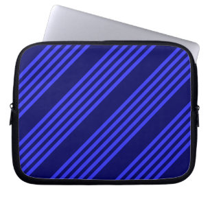Blue five stripes pattern laptop sleeve