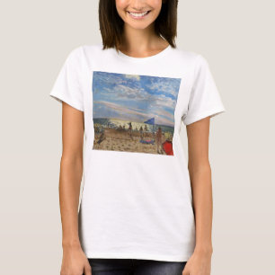 Blue flag and red sun shade Montalivet T-Shirt