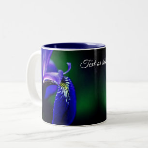 Blue Flag Iris Flower Personalized Two-Tone Coffee Mug