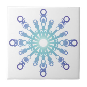 Blue Flake IV Tile