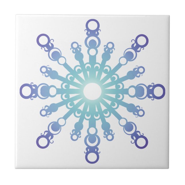 Blue Flake IV Tile (Front)