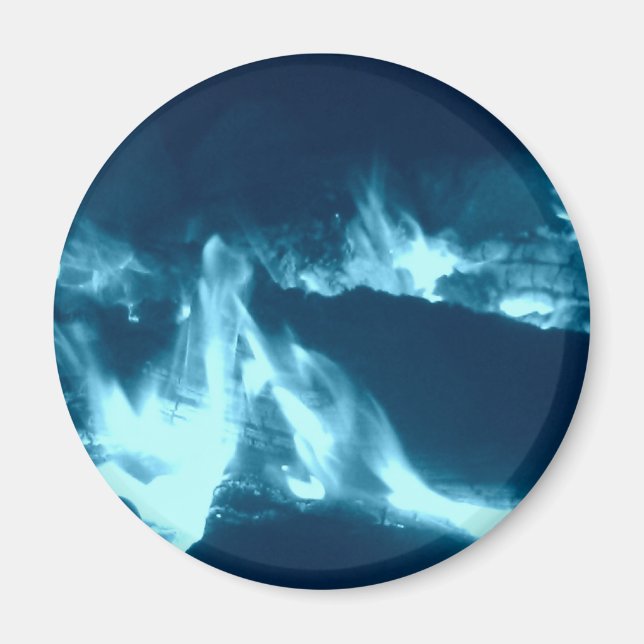 Blue Flame 2 Magnet (Front)