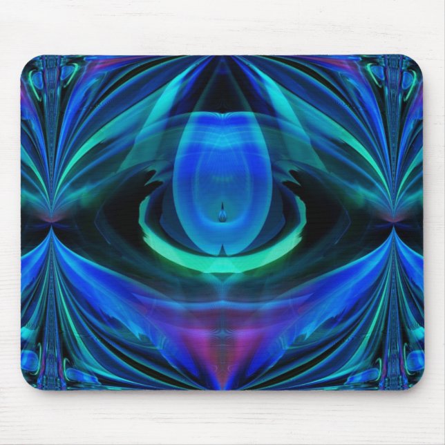 Blue Flame Abstract Mousepad (Front)