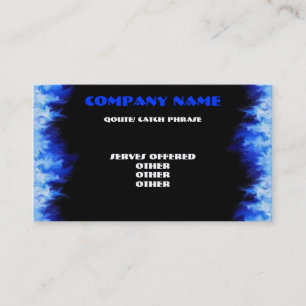 blue flame business card