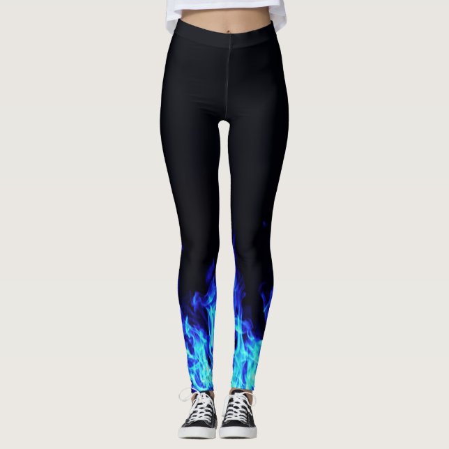 Blue Flame Leggings (Front)