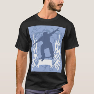 Blue Flame Skater T-Shirt