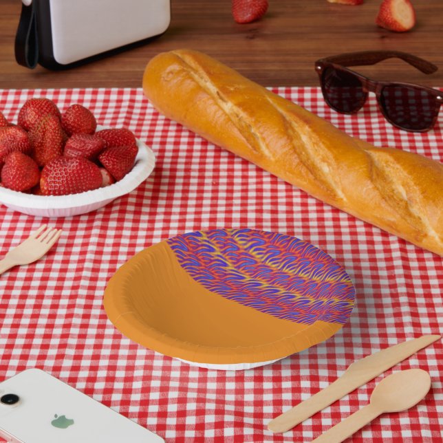 Blue Flames Paper Plate (Picnic)