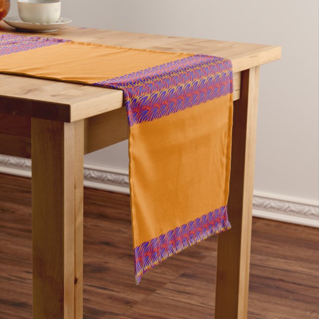 Blue Flames Short Table Runner (In Situ)