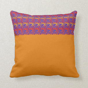 Blue Flames Throw Pillow