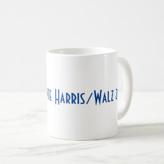 Blue FLAmingo w/ Pearls mug. Vote Harris/Walz 2024 Coffee Mug