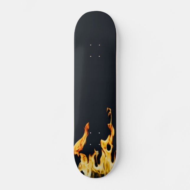 blue Flammen Flamme Flame Flames Feuer Fire S Skateboard (Front)