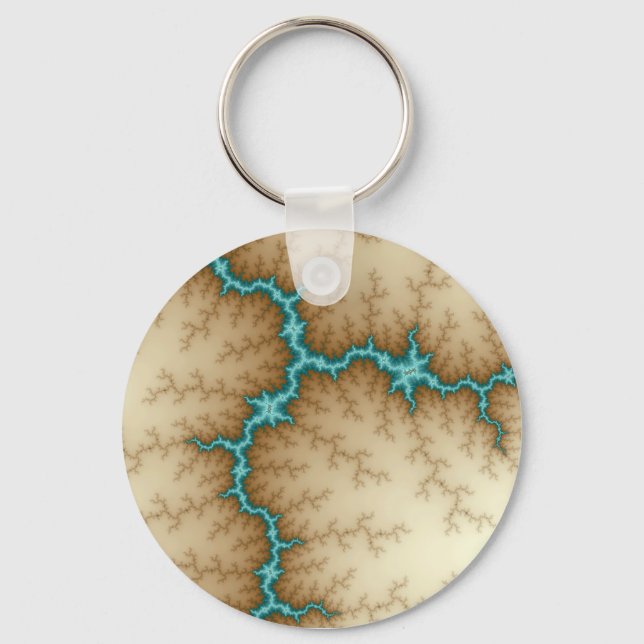 Blue Flash - Fractal Keychain (Front)