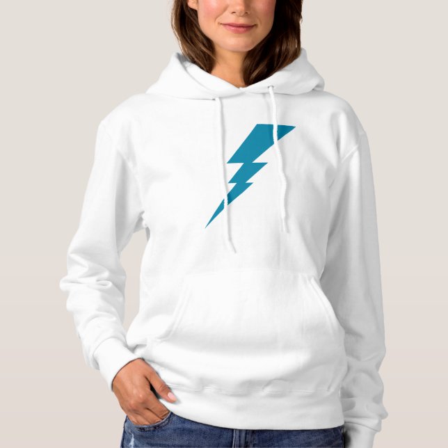 Blue Flash Lightning Bolt Hoodie (Front)