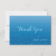 Blue Flat Simple Thank You Card All Purpose