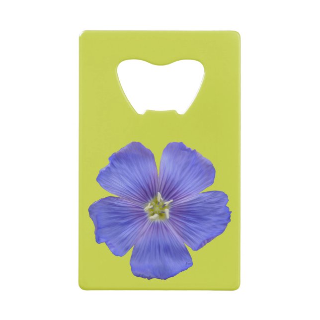 Blue Flax #1 Wallet Bottle Opener (Front)