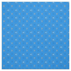 Blue Fleur de Lis, French Lili pattern Fabric