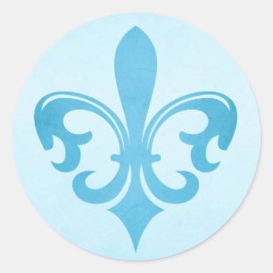 Blue Fleur de lis sticker