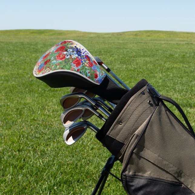 Blue Fleur de Lys Golf Head Cover (In Situ)