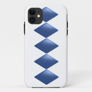 Blue Floating Diamond Pattern iPhone 11 Case