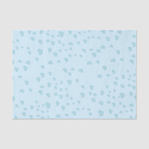 Blue Floating Hearts Tissue Paper