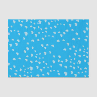 Blue Floating Hearts  Tissue Paper