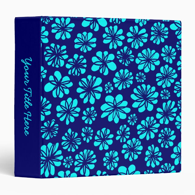 Blue Floral (1.5in) Binder (Front/Spine)