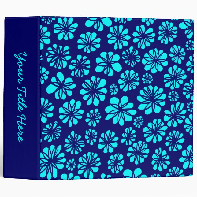 Blue Floral (2.0in) Binder (Front/Spine)