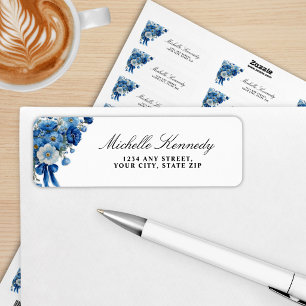 Blue Floral A New Chapter Bridal Shower