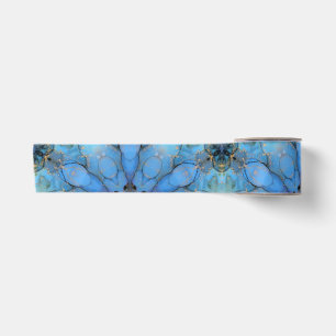 blue floral abstract background satin ribbon