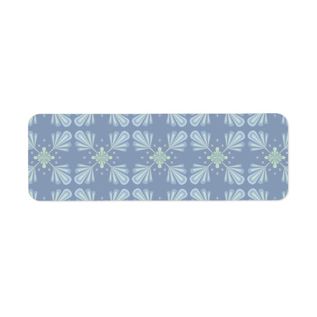 Blue Floral Abstract Pattern (Front)
