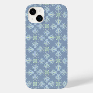 Blue Floral Abstract Pattern Case-Mate iPhone 14 Plus Case