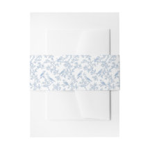 Blue Floral and Birds Toile