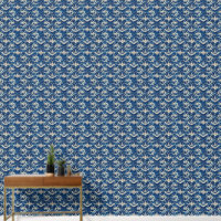 Blue Floral and Chinese Dragons Pattern