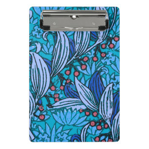 Blue Floral Antique Boho Modern Mini Clipboard