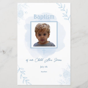 Blue Floral Baptism – Classic and Elegant Menu