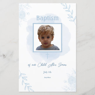Blue Floral Baptism – Classic and Elegant Menu
