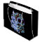 Blue Floral Black Sugar Skull Day Of The Dead