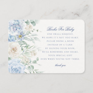 Blue Floral Books for Baby in Bloom Hydrangea Enclosure Card