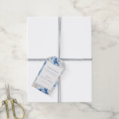 Blue Floral Bridal Shower Gift Tags (With Twine)