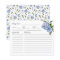 Blue Floral Bridal Shower Recipe Card