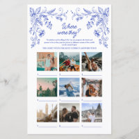 Blue Floral Bridal Shower Where were they game