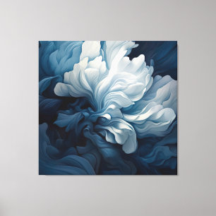 Blue Floral Canvas Print
