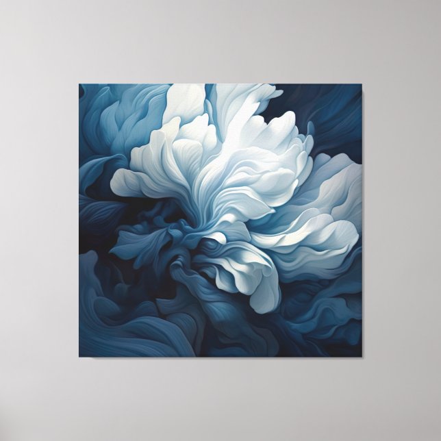 Blue Floral  Canvas Print (Front)