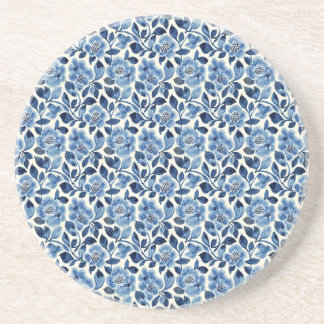 Blue Floral Coaster