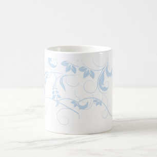 Blue Floral Coffee Mugs