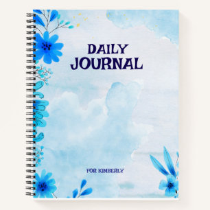 BLUE FLORAL DAILY JOURNAL