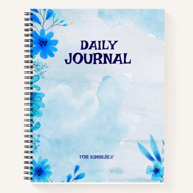 BLUE FLORAL DAILY JOURNAL (Front)