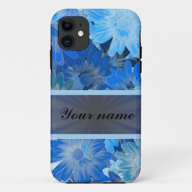 Blue Floral Daisy Pattern Case-Mate iPhone Case (Back)